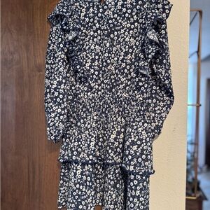 Floral Ruffle Long Sleeve Girls Zara Dress